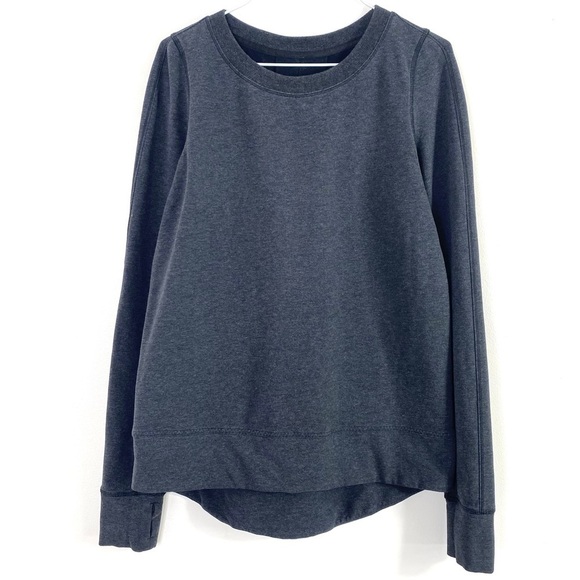 LULULEMON Exhilaration Pullover Sweatshirt Top in Charcoal Gray - Picture 2 of 9